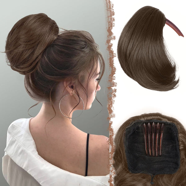 Short Ponytail Bun Synthetic Hair Pieces Extension for Women